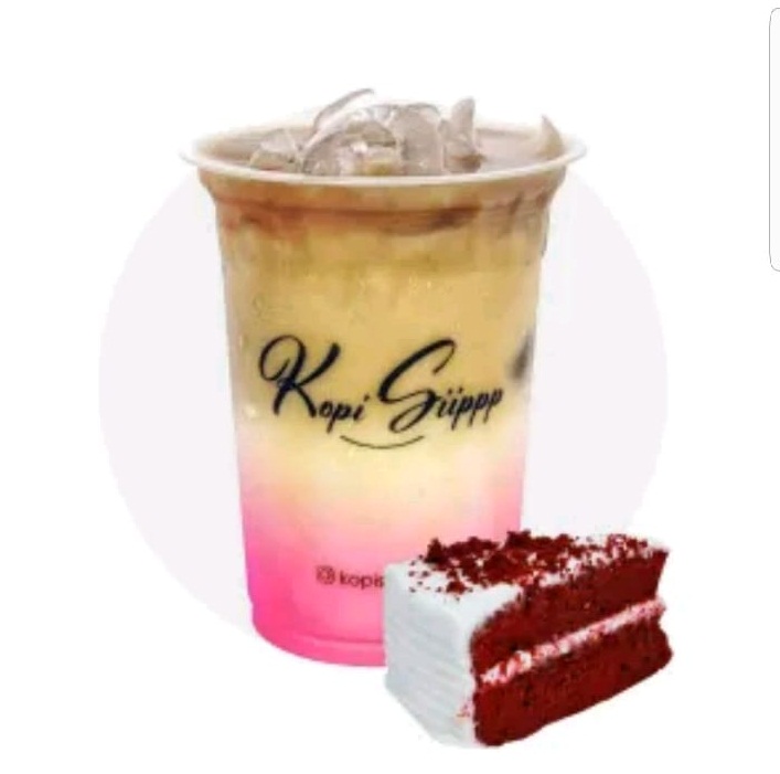 Es Kopi Susu Red Velvet (Kopi Siippp Diponegoro)
