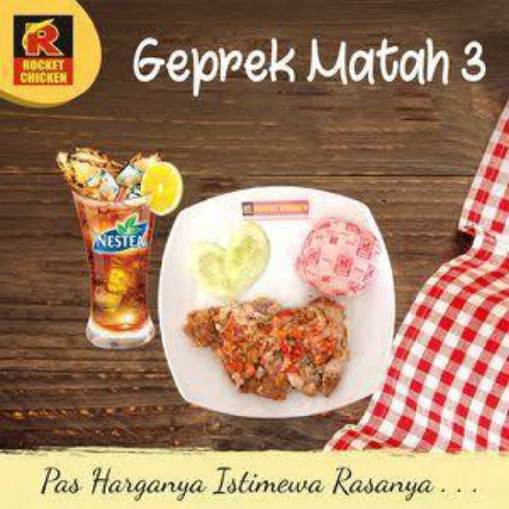 PAKET GEPREK MATAH 3 (Nasi, Dada Ayam Sambal Matah, dan Nestea Ice)